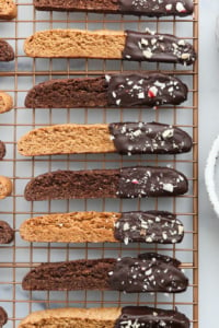 almond flour biscotti on cooling rack