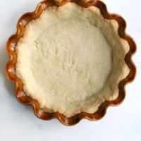almond flour pie crust in fluted pan