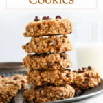 banana oatmeal cookies pin for Pinterest