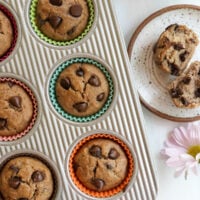 buckwheat muffins cooling in the tin.