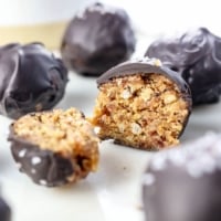 chocolate peanut butter date balls