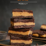 chocolate peanut butter bars pin for pinterest.