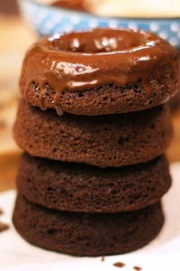 Glazed chocolate donuts