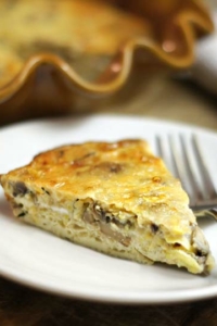 Mushroom and Gruyere pie