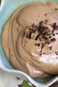 creamy chocolate coconut pudding