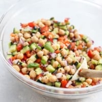 chickpea salad with red wine vinaigrette