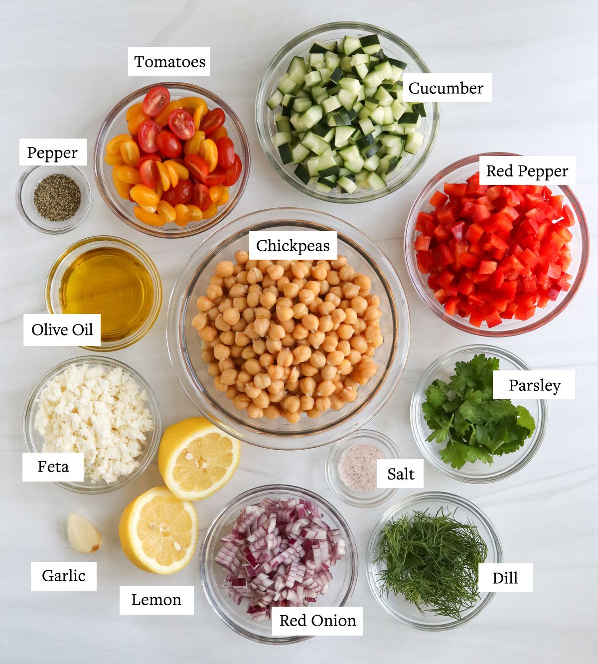 mediterranean chickpea salad ingredients