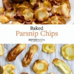 parsnip chips pin for pinterest.