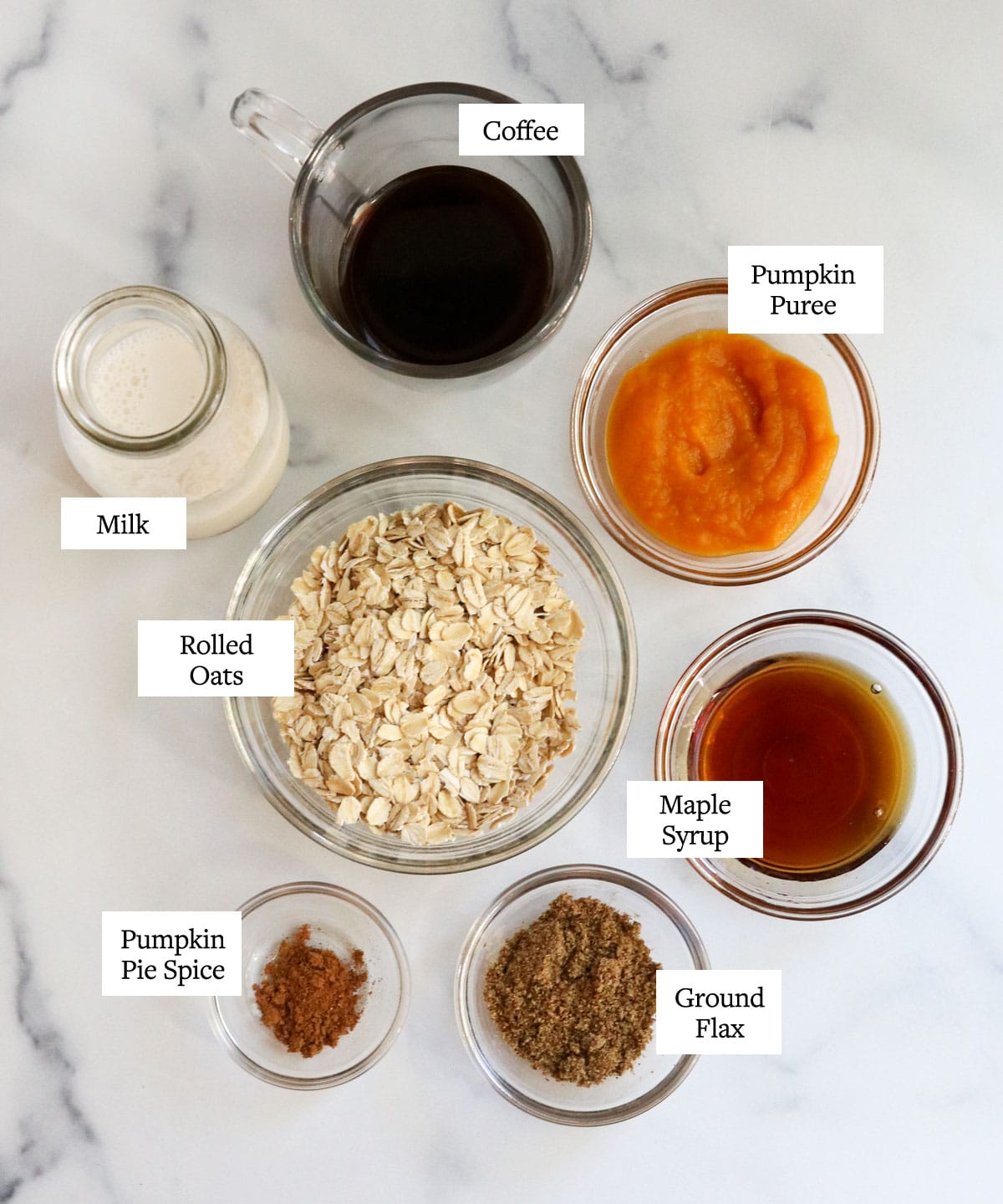 pumpkin overnight oats ingredients