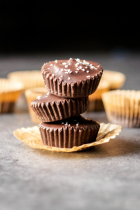 Stacked Mini Vegan Peanut Butter Cups