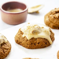 Gluten-Free Vegan Pumpkin Scone with Creamy Maple Glaze