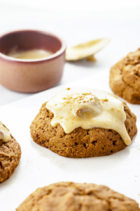 Gluten-Free Vegan Pumpkin Scone with Creamy Maple Glaze