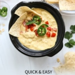 vegan cashew queso pin for pinterest.