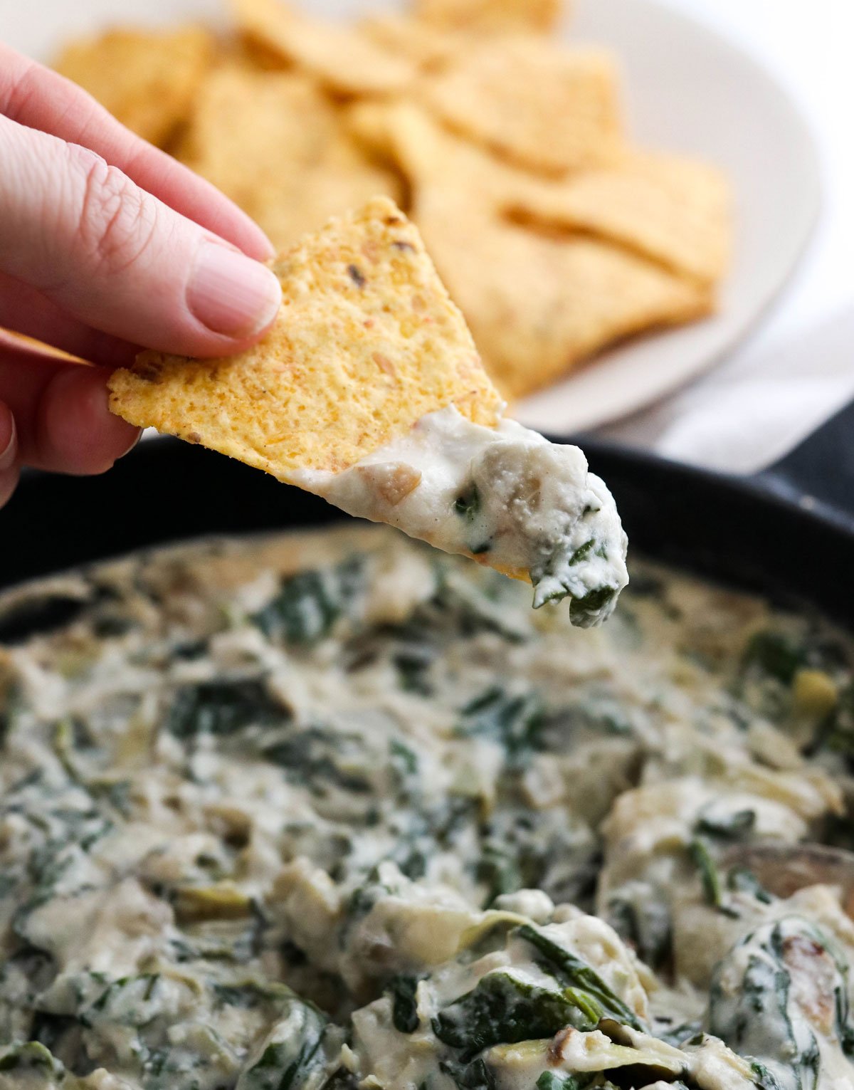 spinach artichoke on chip lifted up